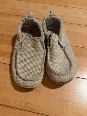 Cat & Jack Beige Slip-On Canvas Baby Shoes